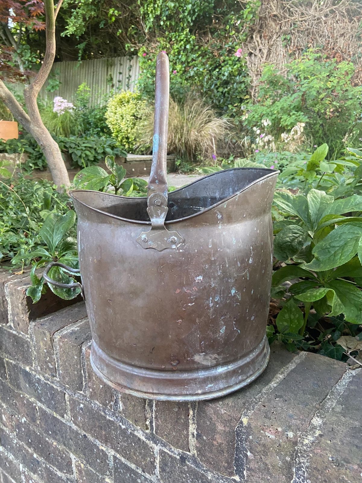 Super Vintage Brass Coal Bucket, Coal Scuttle, Metal Bucket, Planter, Plant Pot photo 72.0