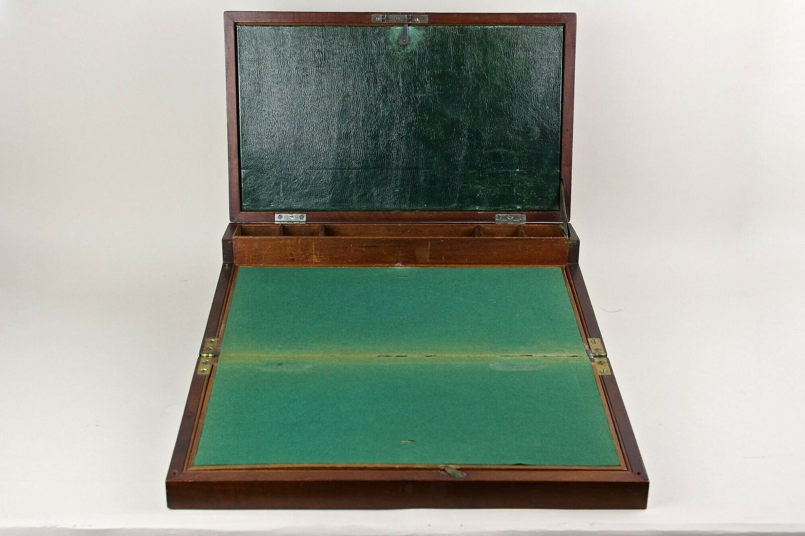 19th Century Victorian Writing Slope/ Travel Desk, Brass Bound, Uk Ca. 1815 photo vinterior