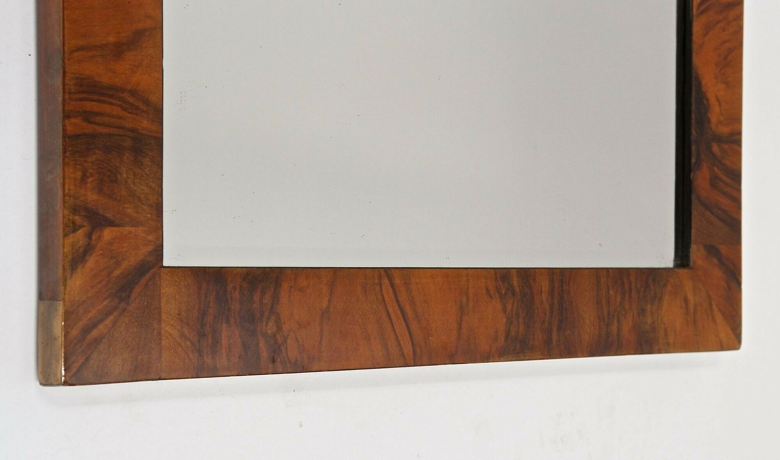 photo furniture 19th Century Biedermeier Walnut Mirror  Original Facet Cut , At Ca. 1825