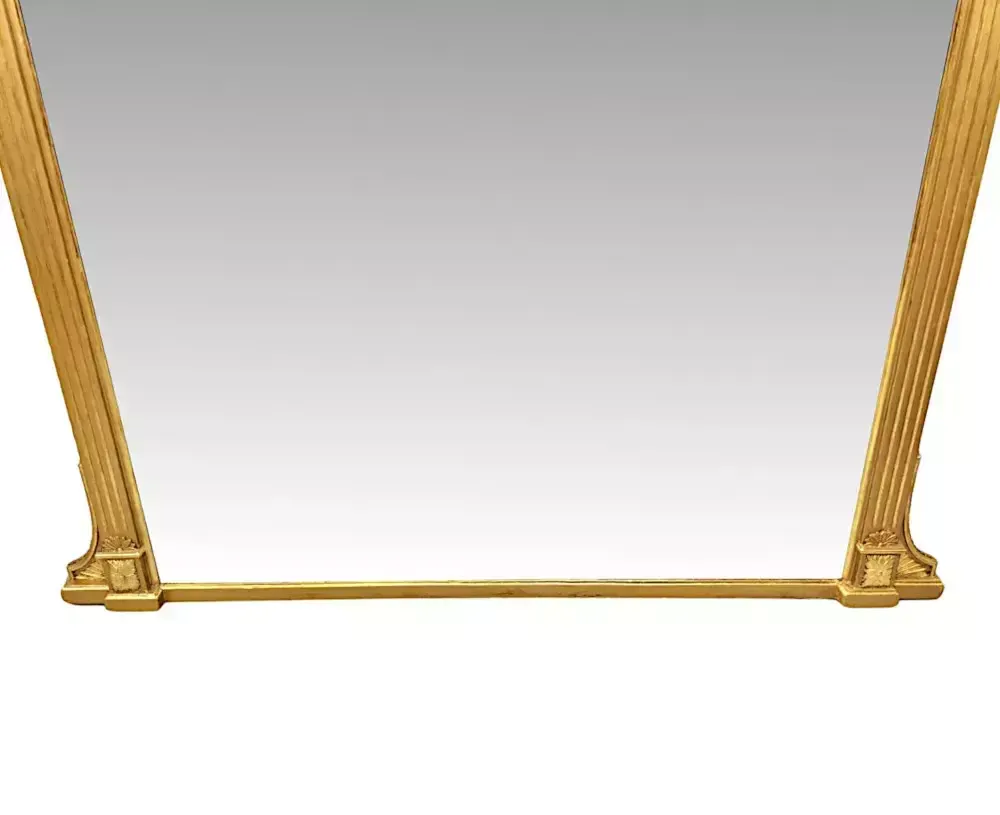 A Very Fine 19th Century Giltwood Overmantel Mirror photo Home Decor