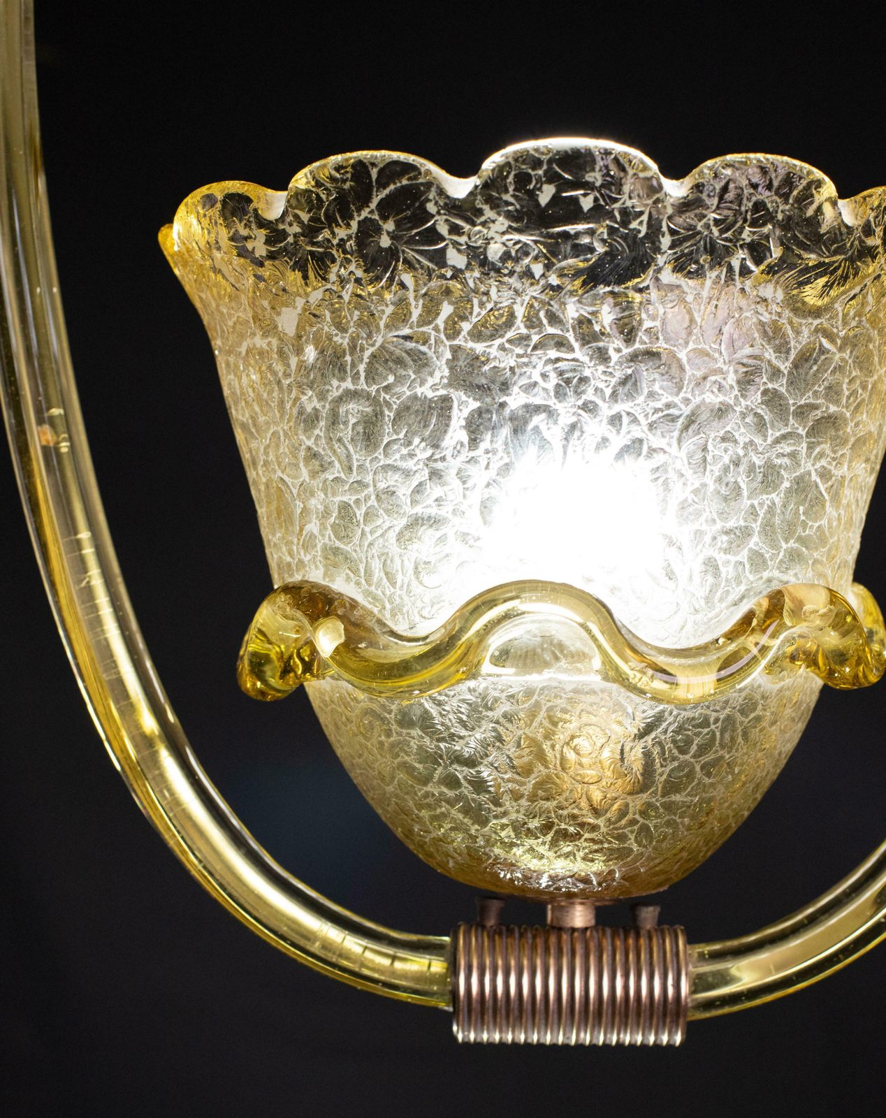 Very Rare Amber Art Deco Barovier E Toso Chandelier, 1940 photo buy