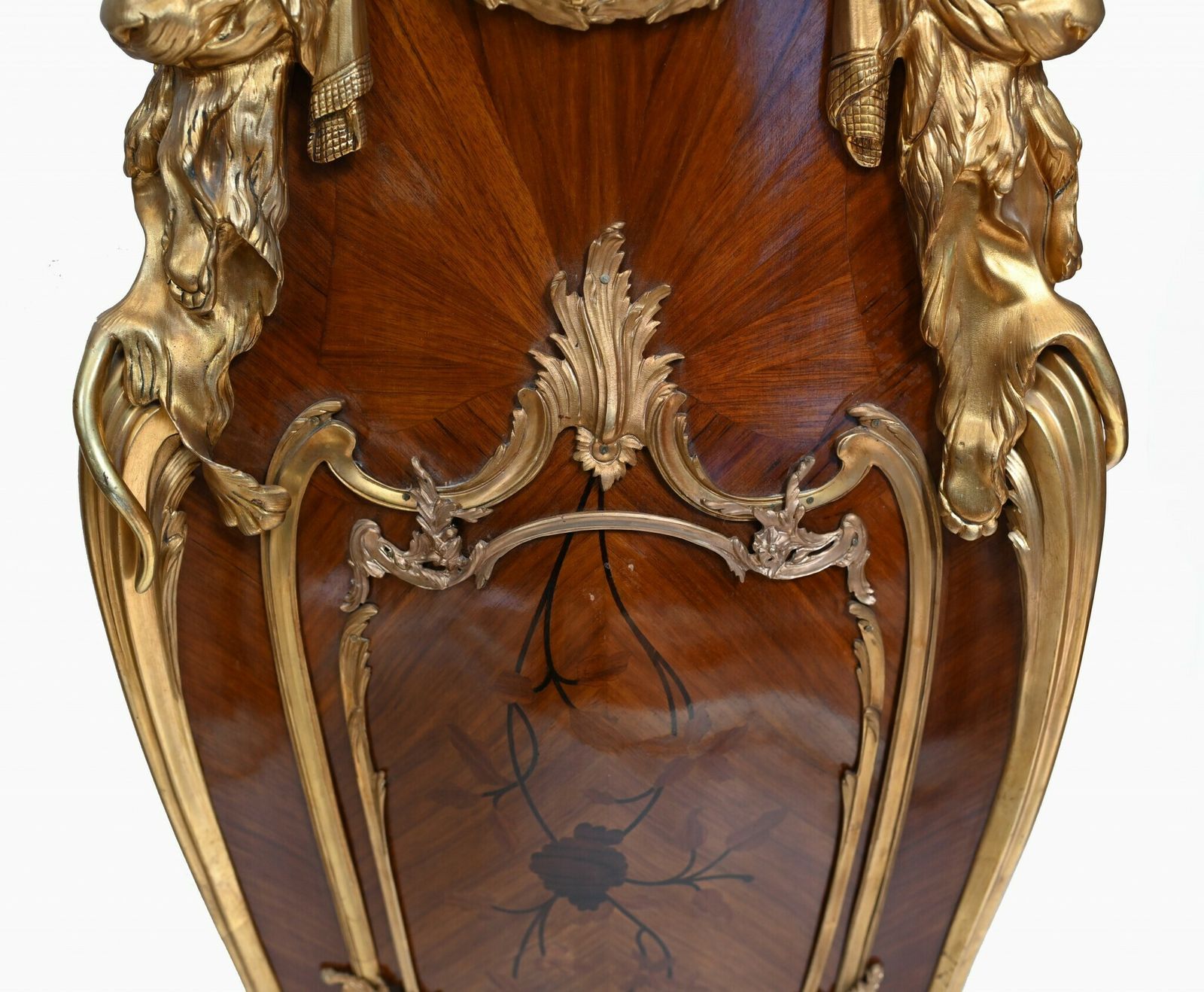 Home Decor Linke Style Pedestal Stands French Empire Tall Tables Inlay Gilt photo