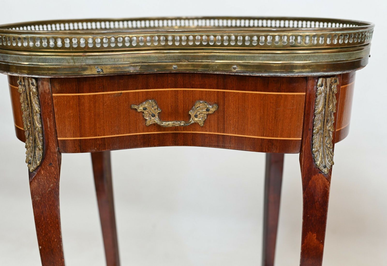 Pair French Bedside Tables Nightstands Kidney Bean 1930 photo Furniture
