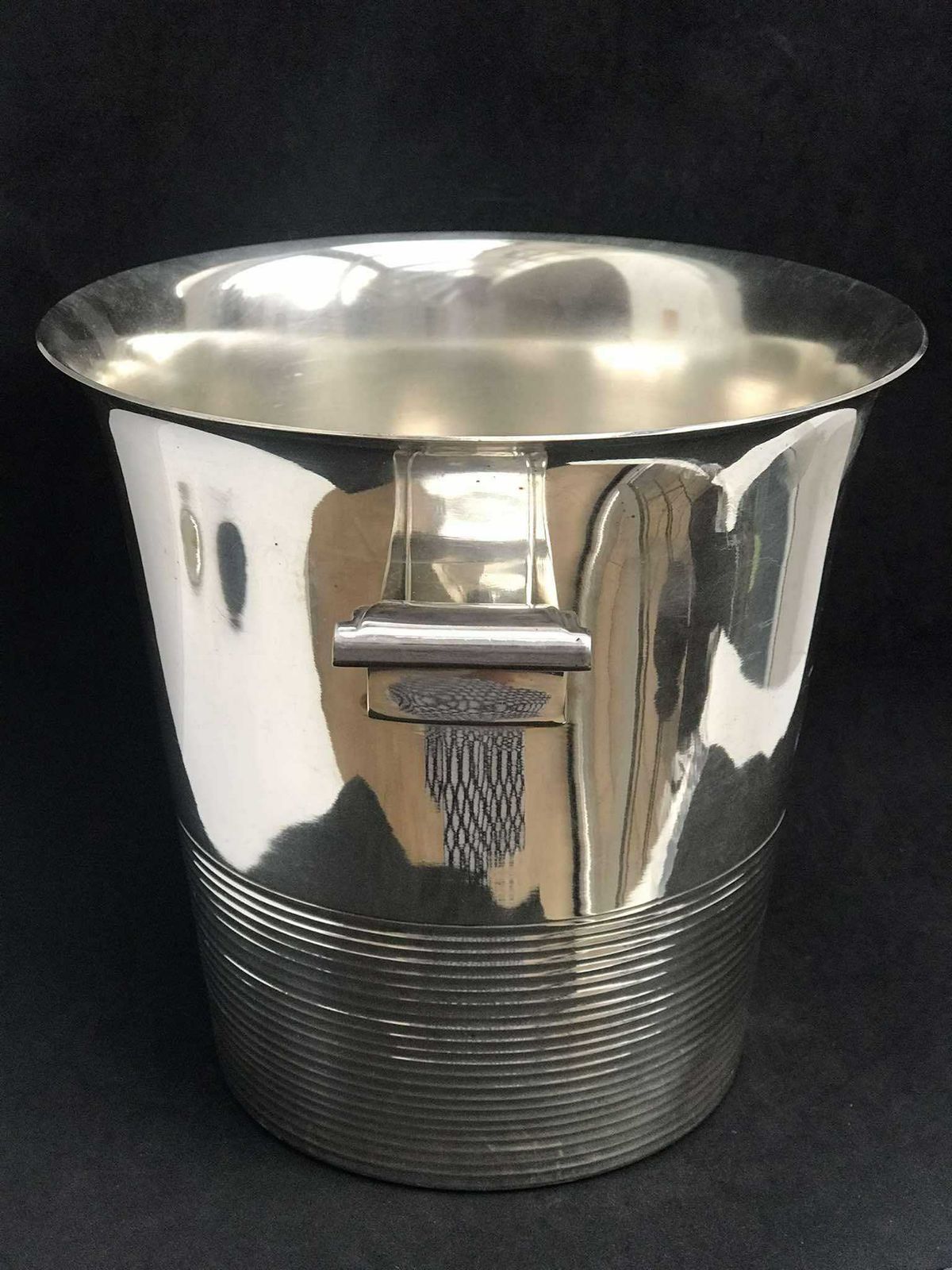 Art Deco Champagne Bucket Silver Plated Dees 1930s Bar Cart Decor Christmas Table Wine Chiller Cooler Gift For Wedding Gift Man Cave photo vintage