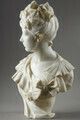 Bust Of A Woman In Marble, Henri Emile Allouard (1844 1929) photo vintage