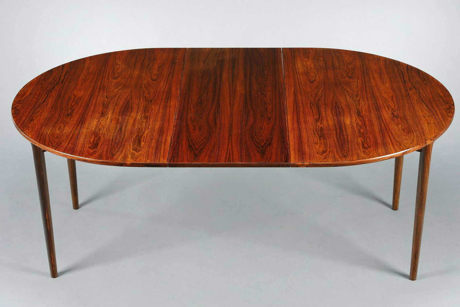 Ib Kofod Larsen Rosewood Dining Table With Extension Leaf And Six Chairs photo 8847.0