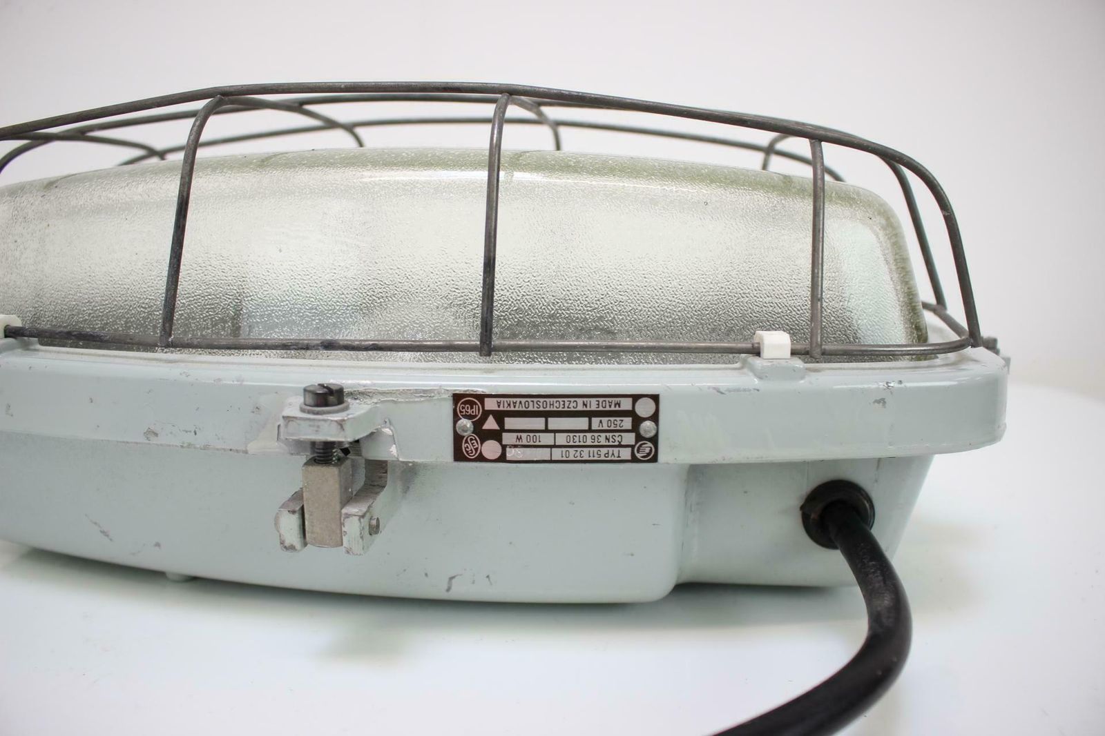 Vintage Industrial Ceiling Lamp Typ 511 32 01, Czechoslovakia, 1990's photo furniture