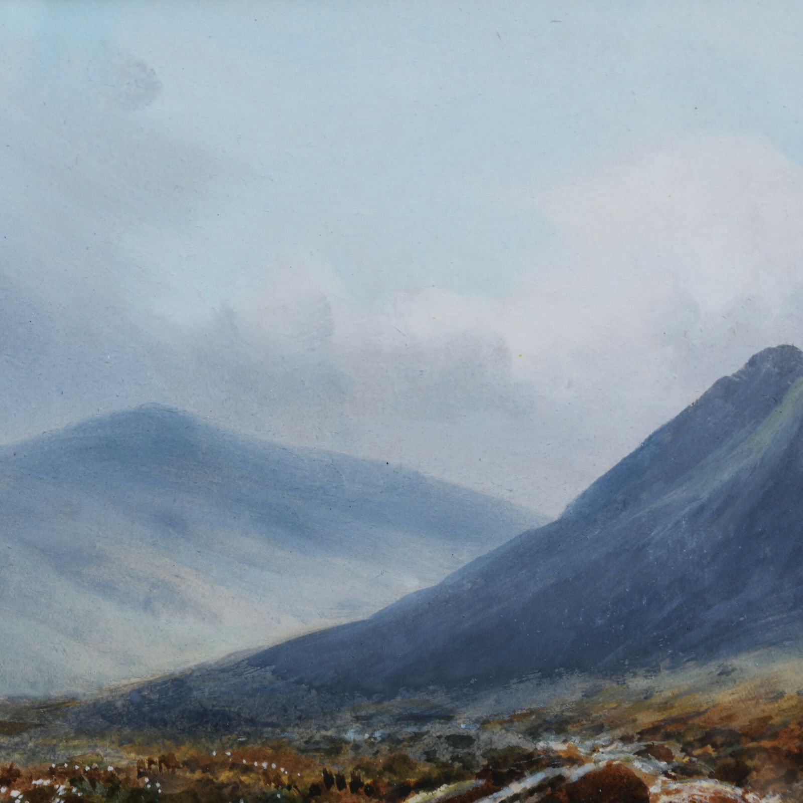 Antique James Coad Moorland Landscape West Okement Dartmoor Watercolour Painting photo 95.0