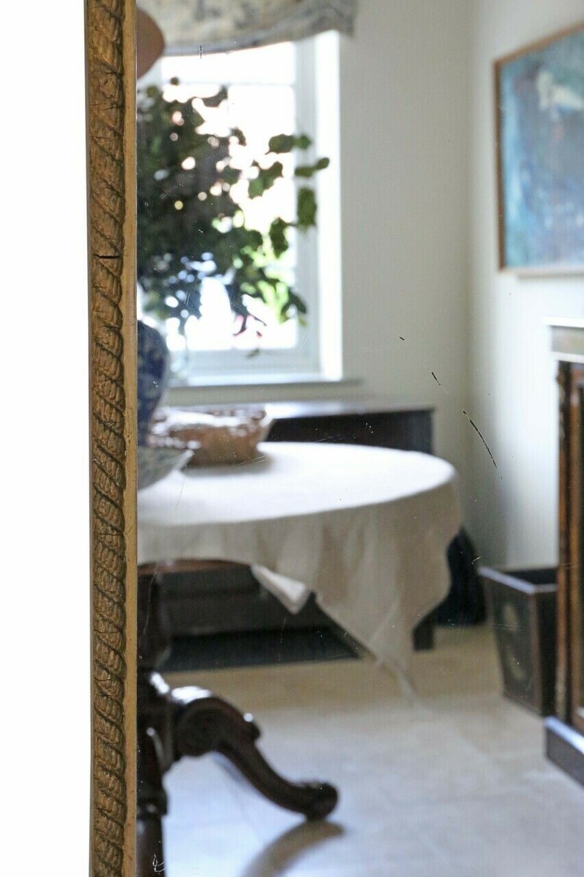 Antique C1900 Large Gilt Full Height Foor Wall Dressing Mirror – High Quality Ornate Design photo Home Decor