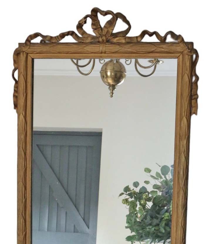 Antique Large C1900 Gilt Full Height Foor Wall Dressing Mirror – High Quality Ornate Design photo furniture