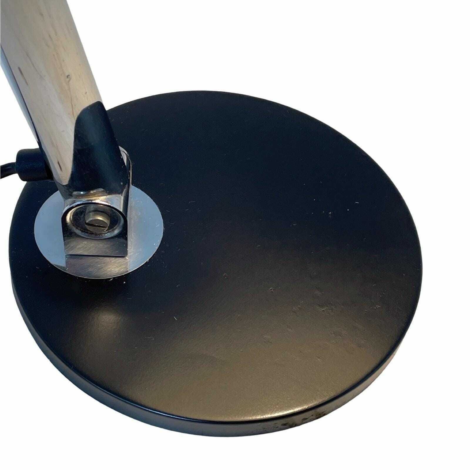 Hala Zeist   H. Th. Busquet   Table / Desk Lamp   Model P 144   Bauhaus   1950's   Dutch Design   Black With Chrome Upright   Adjustable photo Lighting