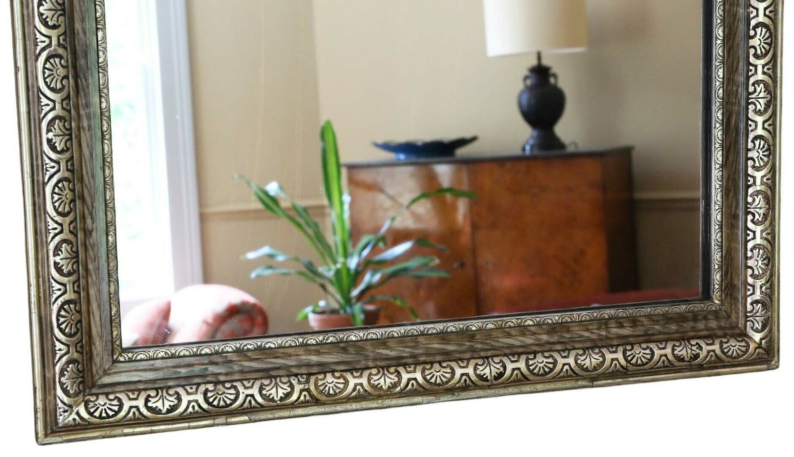 Antique Large C1900 Gilt Overmantle Wall Mirror High Quality Ornate Design photo for sale