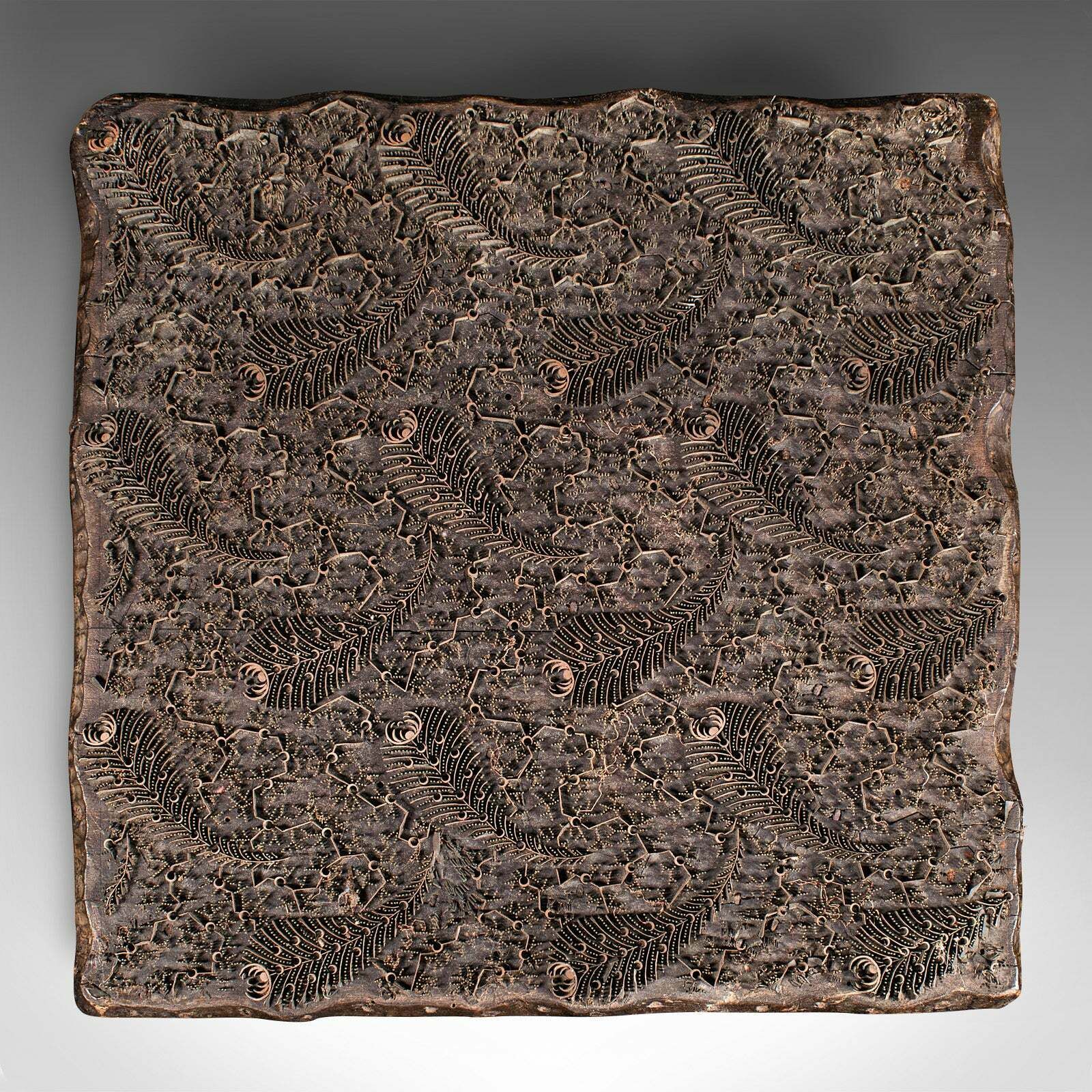Antique Textile Printing Block, English, Printer's Stamp, Art Nouveau, Victorian photo for sale