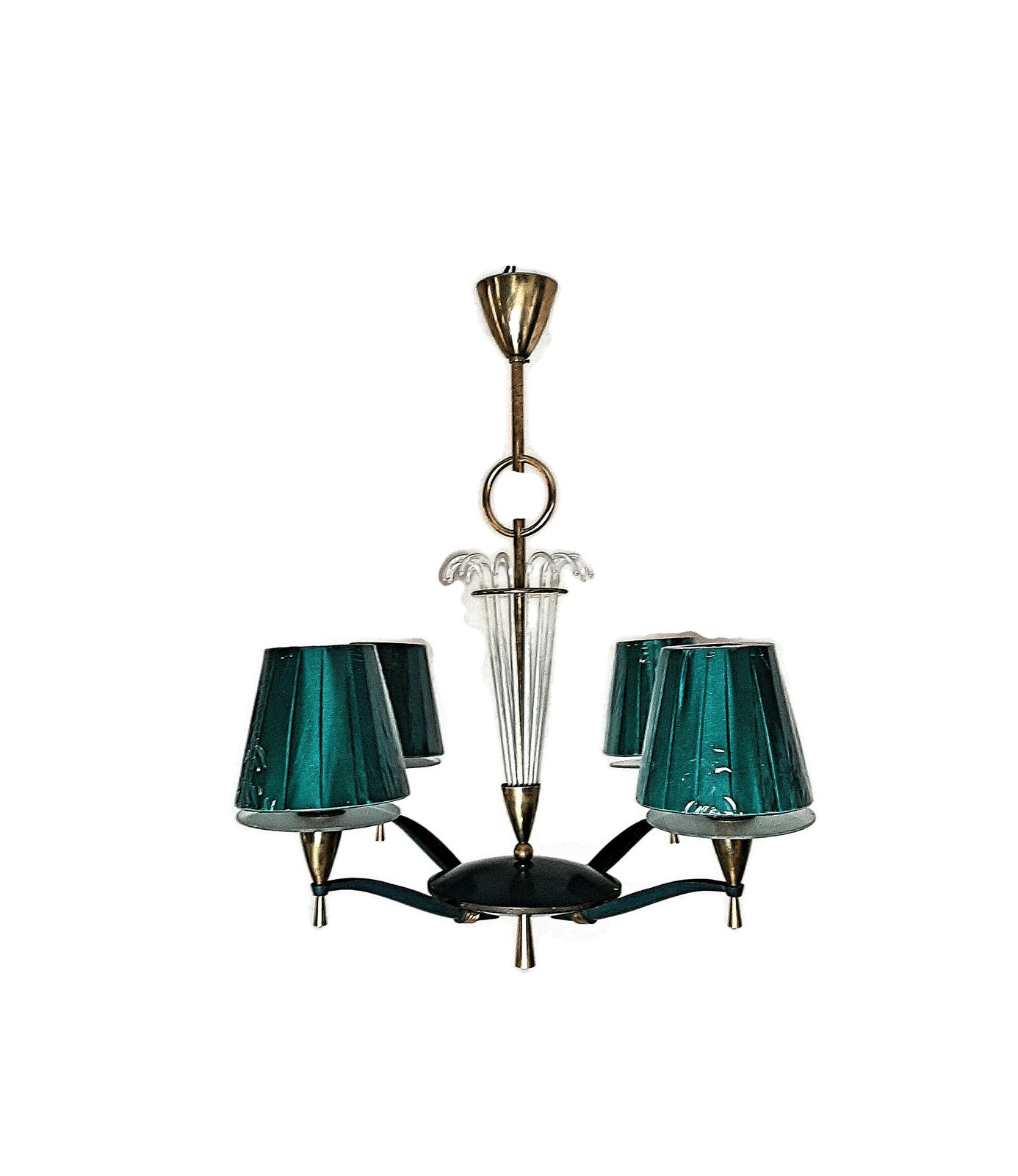 Art Deco Chandelier Pure French 1940s Design photo vintage