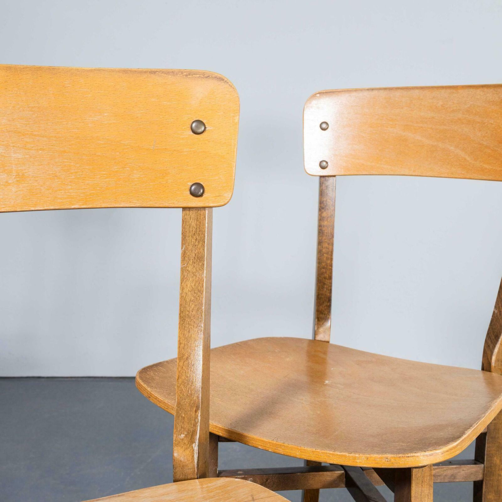 1950’s Original French Two Tone Chapel Dining Chairs – Large Quantity Available photo vinterior