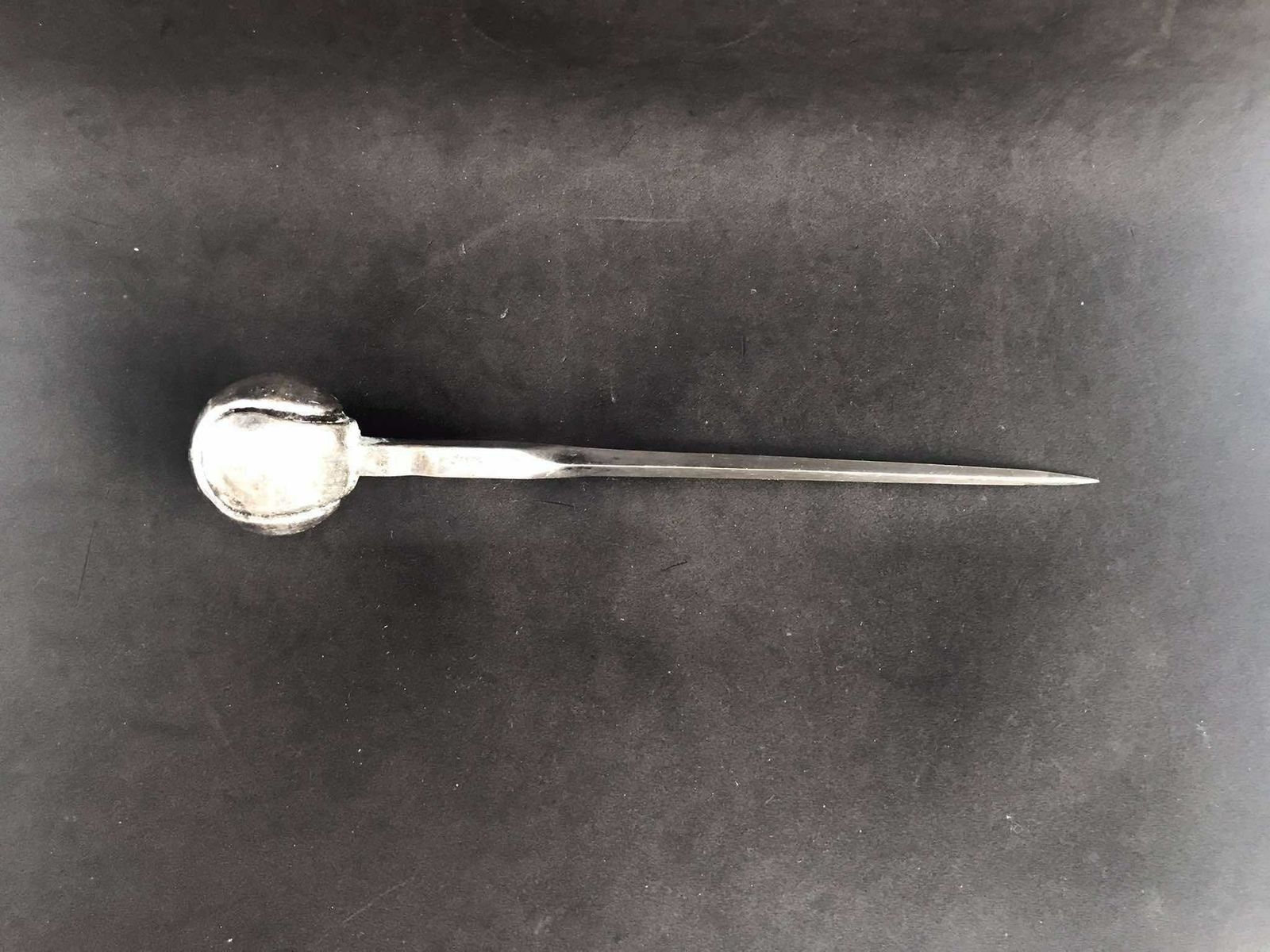 photo furniture Letter Opener Silver Plated Tennis Ball Letter Knife Valenti Spain Plated Letter Opener, Metal Office Desk Knife, Gift Idea Silver Plate