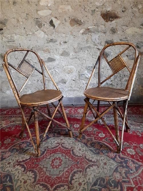 Two Victorian Bamboo Chairs, 1800s