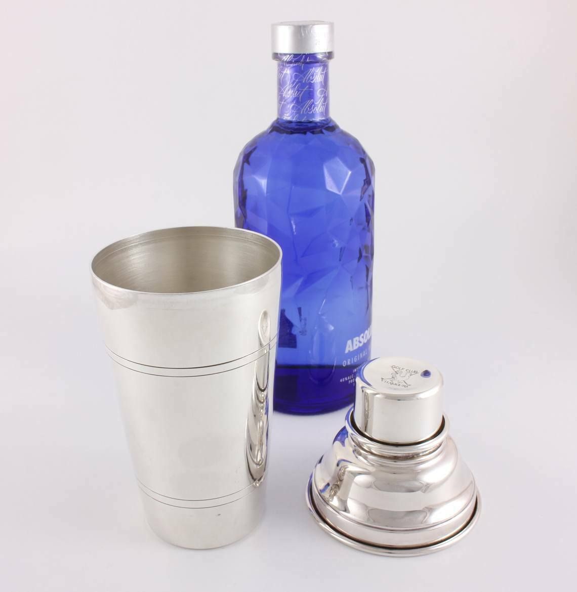 Silver Plated Cocktail Shaker. Vilamoura Golf Club Algarve Portugal. photo vintage