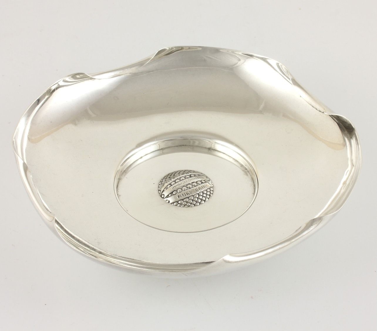 Silver Bramble Golf Ball Dish. M&Qp Bournemouth Golf Club Trophy 1920. photo furniture