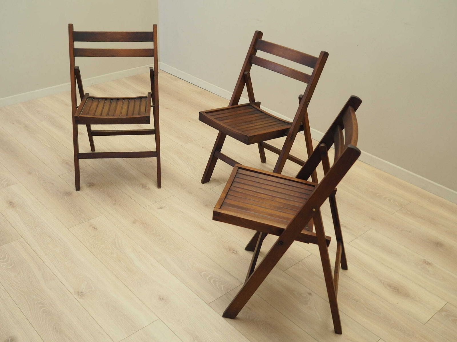 Set Of Three Pine Chairs, 1990s, Scandinavian Design, Manufacture: Denmark photo Furniture