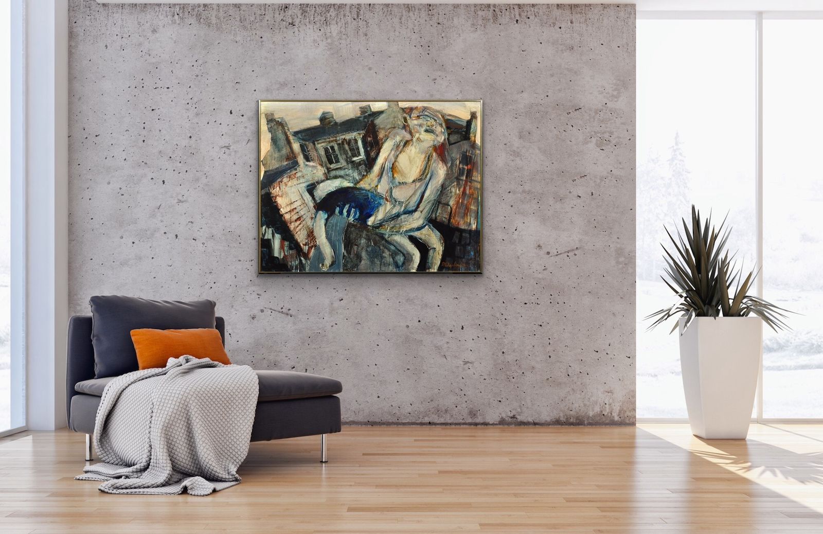 photo furniture Paul Anthony Waplington B.1938. English. Knocked Out! Forest Fields, 1960s Nottingham. Real Childhood Street Life Drama. Framed Mixed Media Painting.