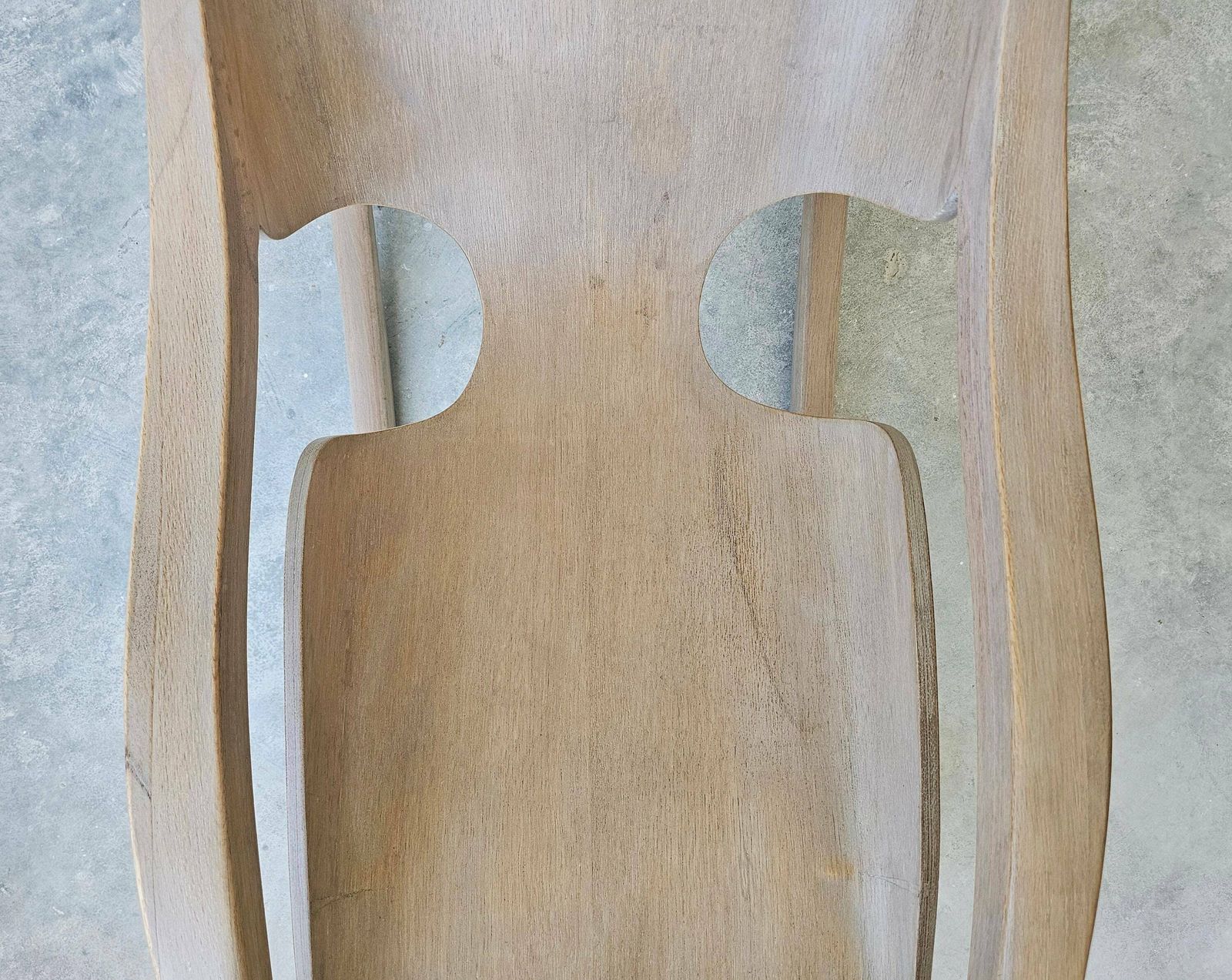 photo furniture Breathtaking Contemporary Sculptural Rocking Chair Done In Molded Ash Plywood In Style Of Wendell Castle, Handmade And One Of A Kind