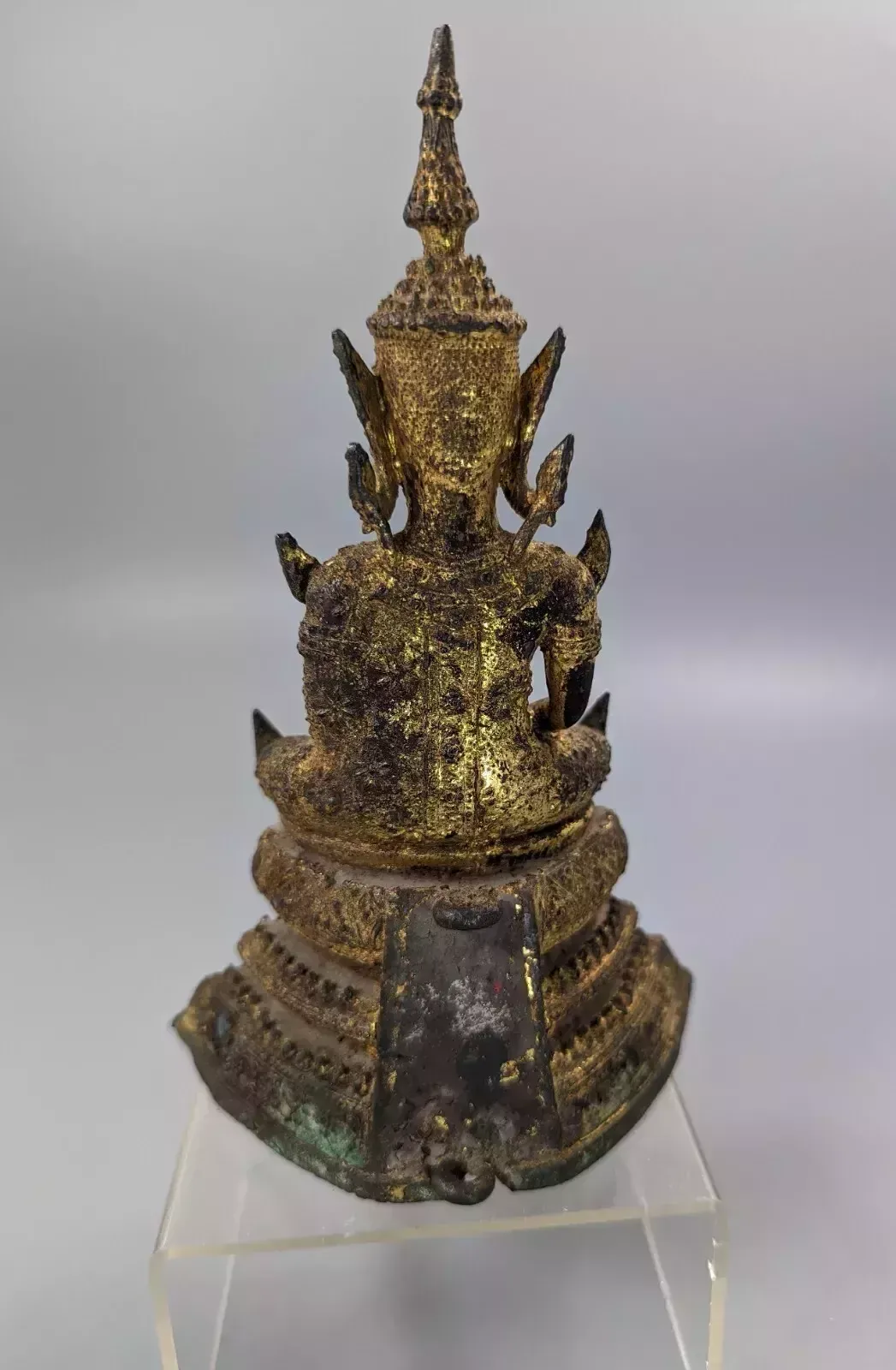 Antique Bronze Thai Rattanakosin Buddha From Thailand, 19th Century photo Home Decor