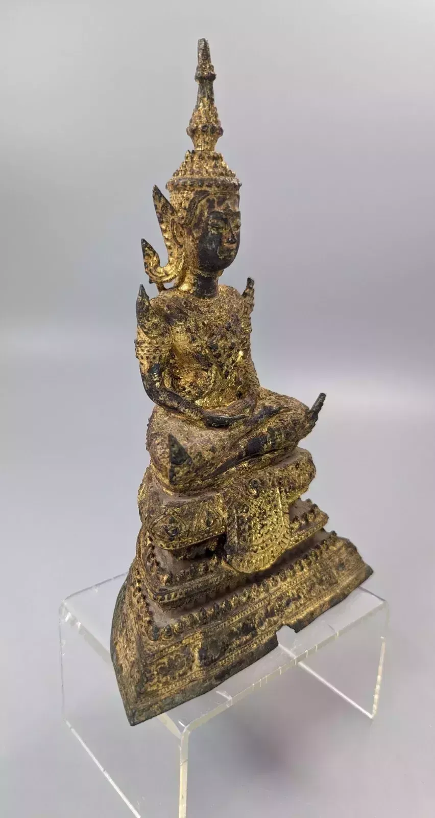 Antique Bronze Thai Rattanakosin Buddha From Thailand, 19th Century photo buy
