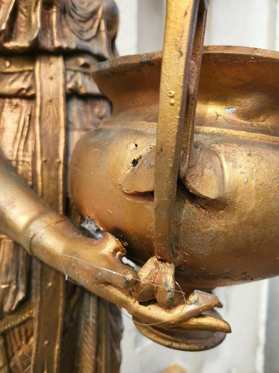 Egyptian Woman With Urn, Orientalist Spelter, Signed, Late 19th Century photo Art
