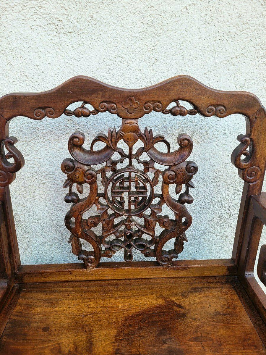 Pair Of Carved Wooden Armchairs, China, Late 19th Early 20th Century photo 1800.0