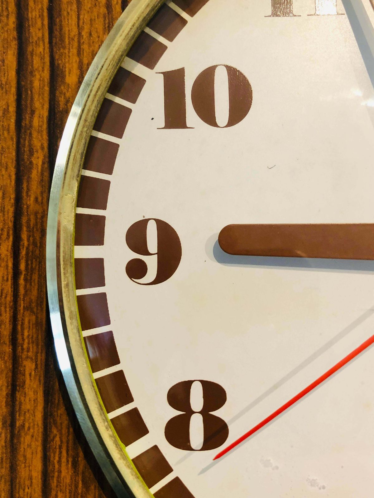 Mid Century Brass And Formica Wall Clock From Jaz, 1970s photo 165.0
