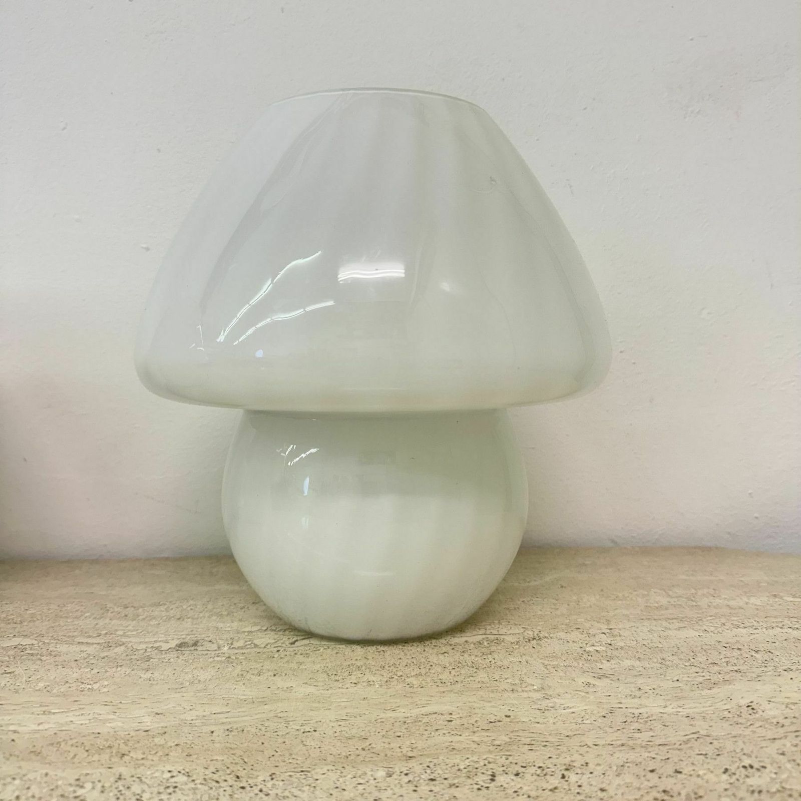 Verlichting Set Van 2 Tafellampen Met Paddenstoelvorm En Wervelpatroon, Jaren 1970 photo