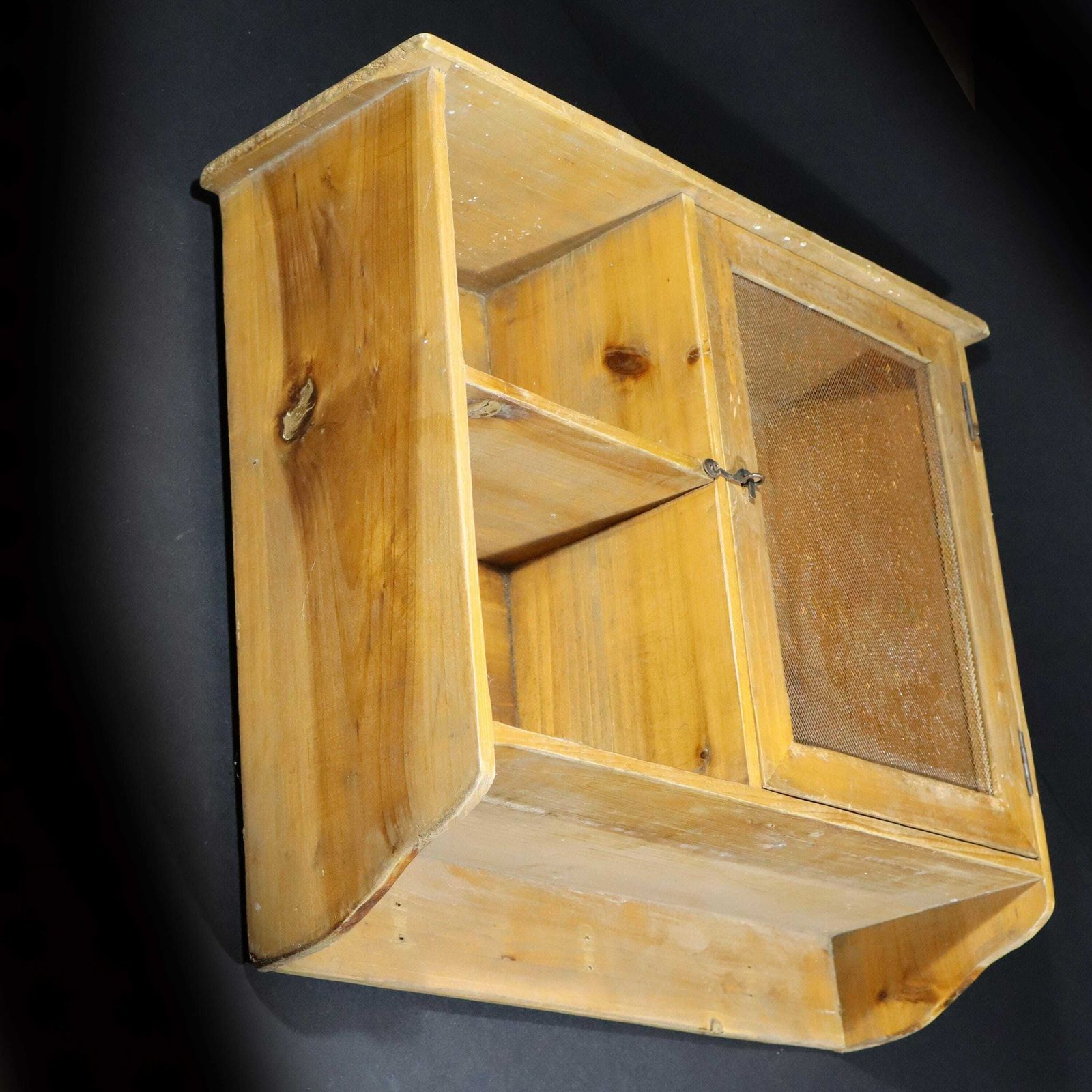 Vintage French Cheese Safe, Wooden Kitchen Larder, Spice Rack photo Furniture