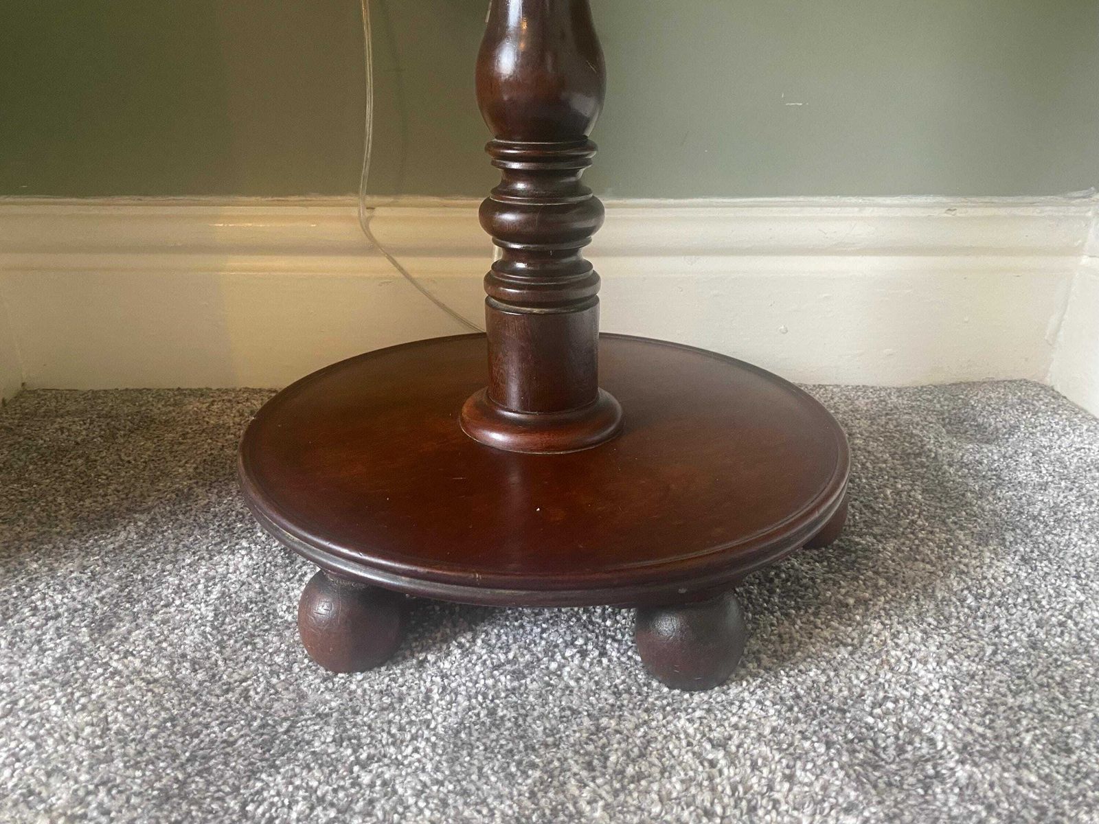 photo for sale Antique Pedestal Table Occasional Table With Drawer Side Table