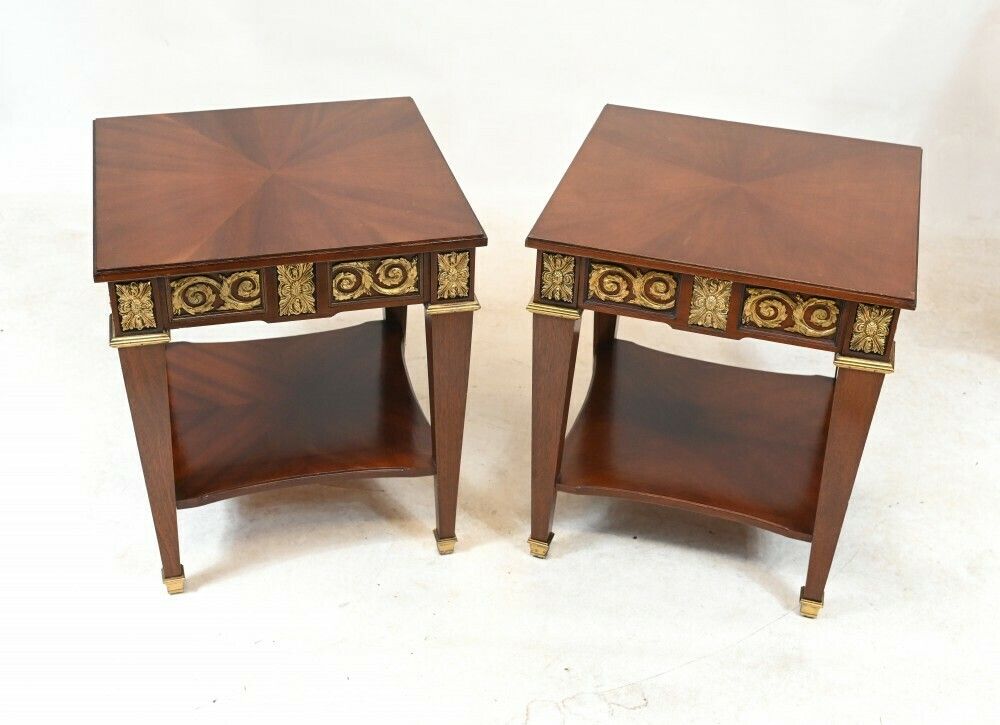 Pair French Side Tables Empire Ocassional photo Furniture