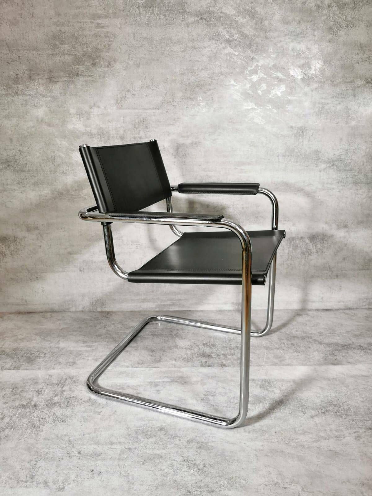 1 Of 10 Black Model Mg5 Centro Studi Desk Chair By Mart Stam & Marcel Breuer 1980s