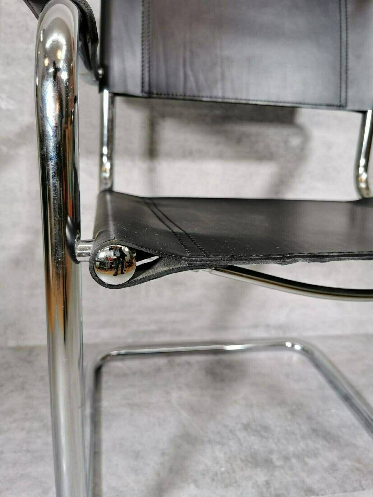 1 Of 10 Black Model Mg5 Centro Studi Desk Chair By Mart Stam & Marcel Breuer 1980s photo vinterior