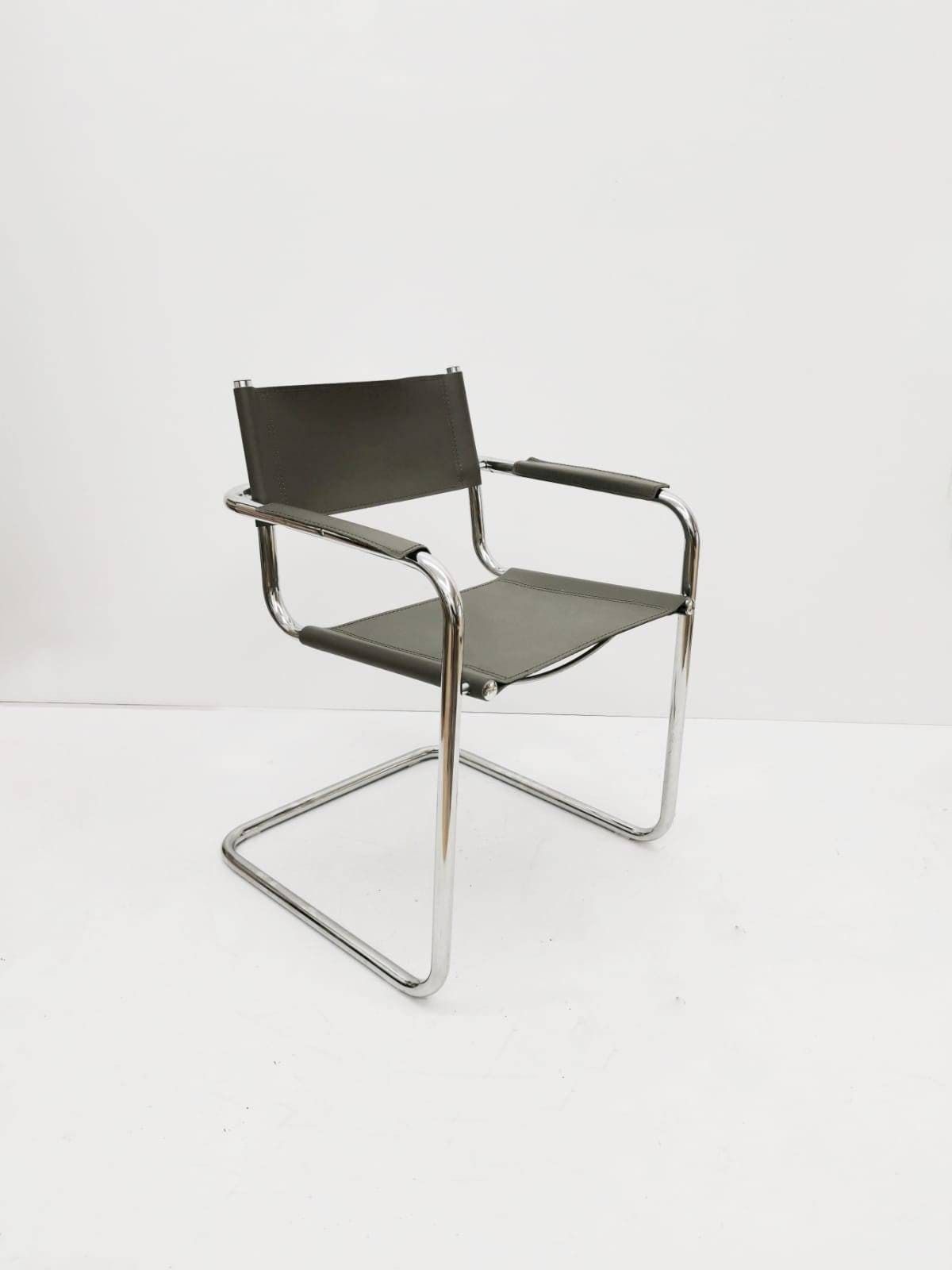 1 Of 2 Model Mg5 Centro Studi Desk Chair By Mart Stam & Marcel Breuer For Matteo Grassi, 1970s