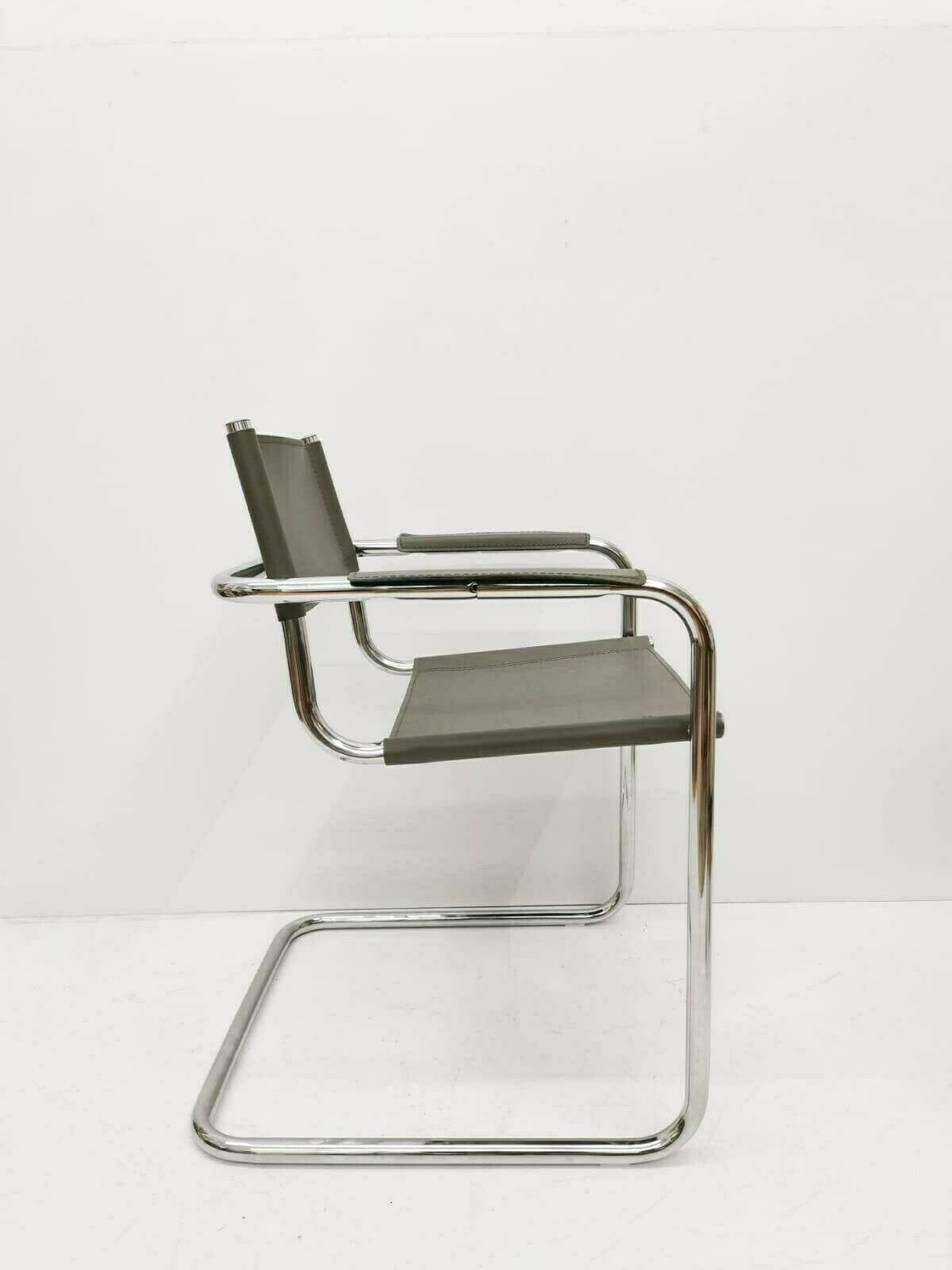 1 Of 2 Model Mg5 Centro Studi Desk Chair By Mart Stam & Marcel Breuer For Matteo Grassi, 1970s photo furniture