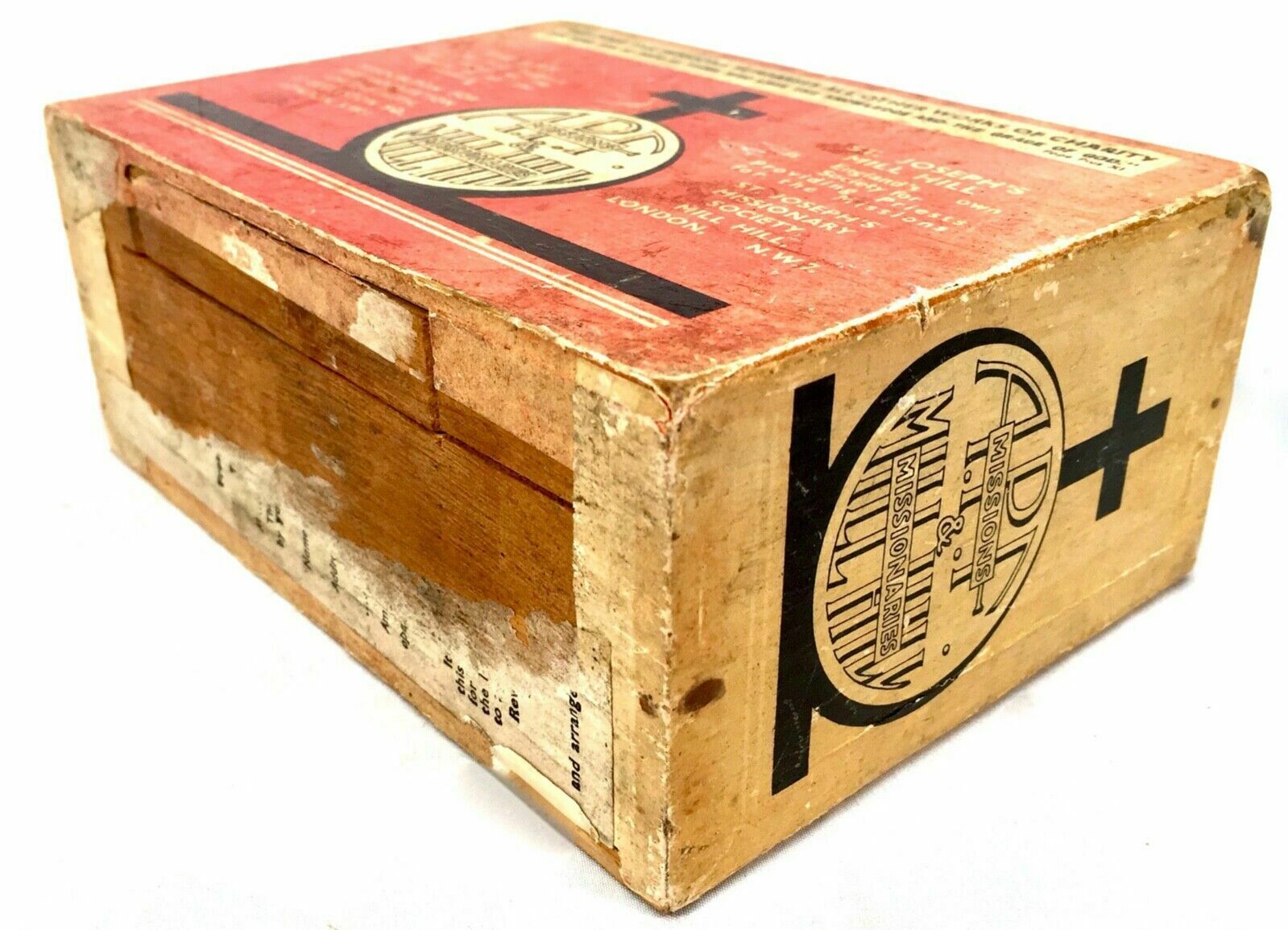 Antique Wooden Apf Church Missionary Society Box / Collection / Offering C.1900 photo 59.0