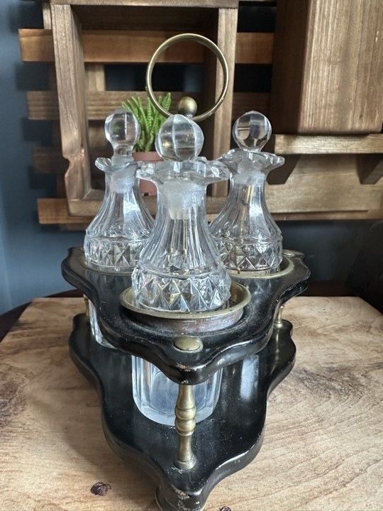 Victorian Elegant 3 Piece Cruet Condiment Set photo buy