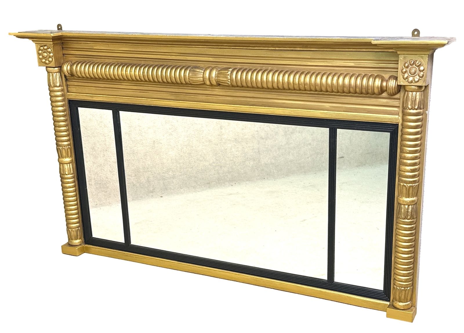 Small 19th Century Gilt Overmantle Mirror (England, Circa 1850) photo vinterior