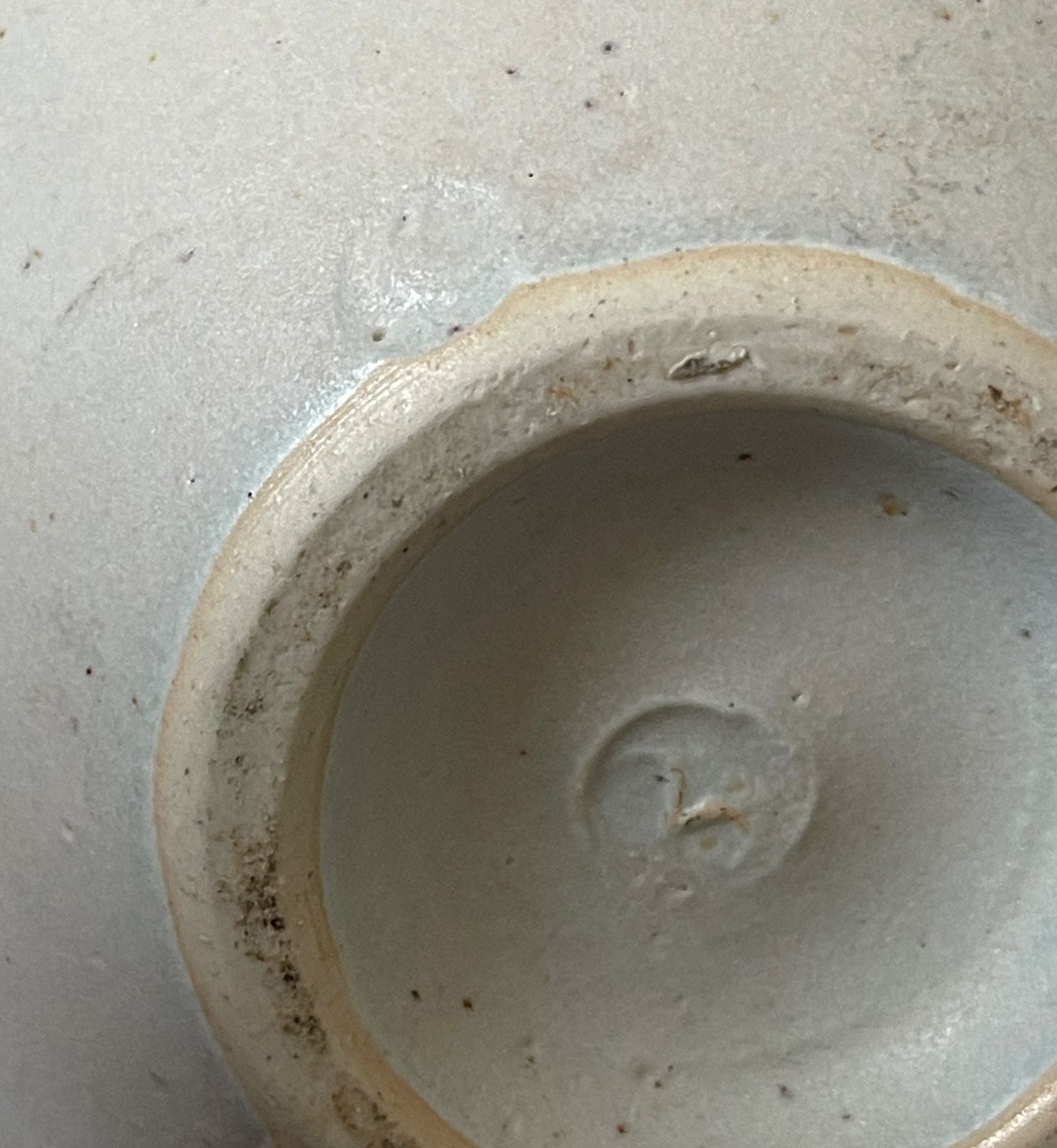 Emmanuel Cooper Studio Pottery Porcelain Vase Of Flared Form With Pink Banded Rim, Early 1980s. photo for sale