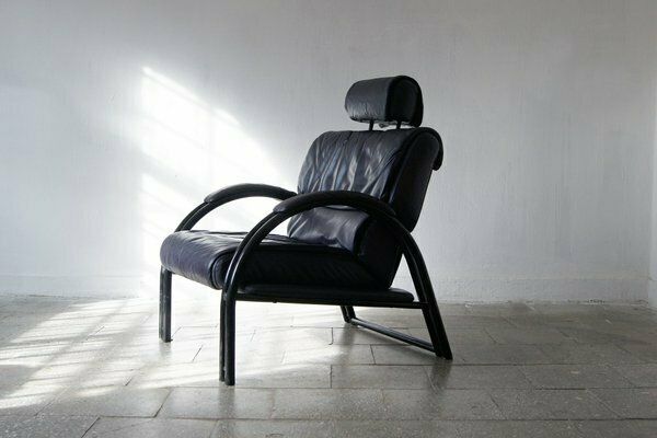 Vintage Italian Lounge Chair In Leather photo furniture