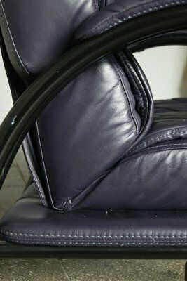 Furniture Vintage Italian Lounge Chair In Leather photo