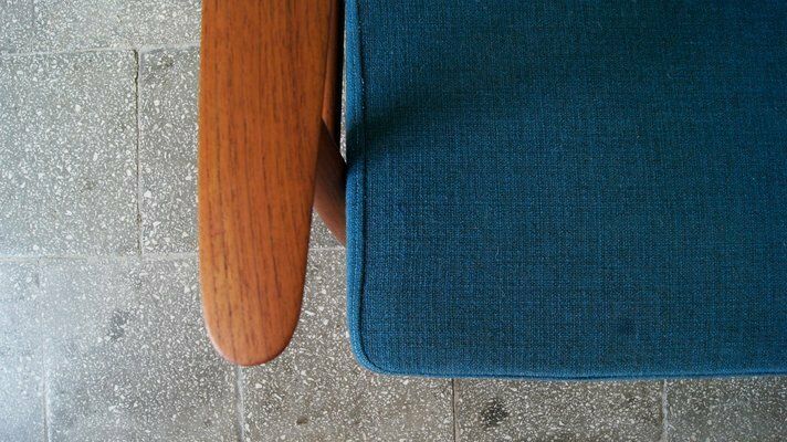 Scandinavian Ge270 Lounge Chair In Teak By Hans Wegner For Getama, 1960s photo vintage