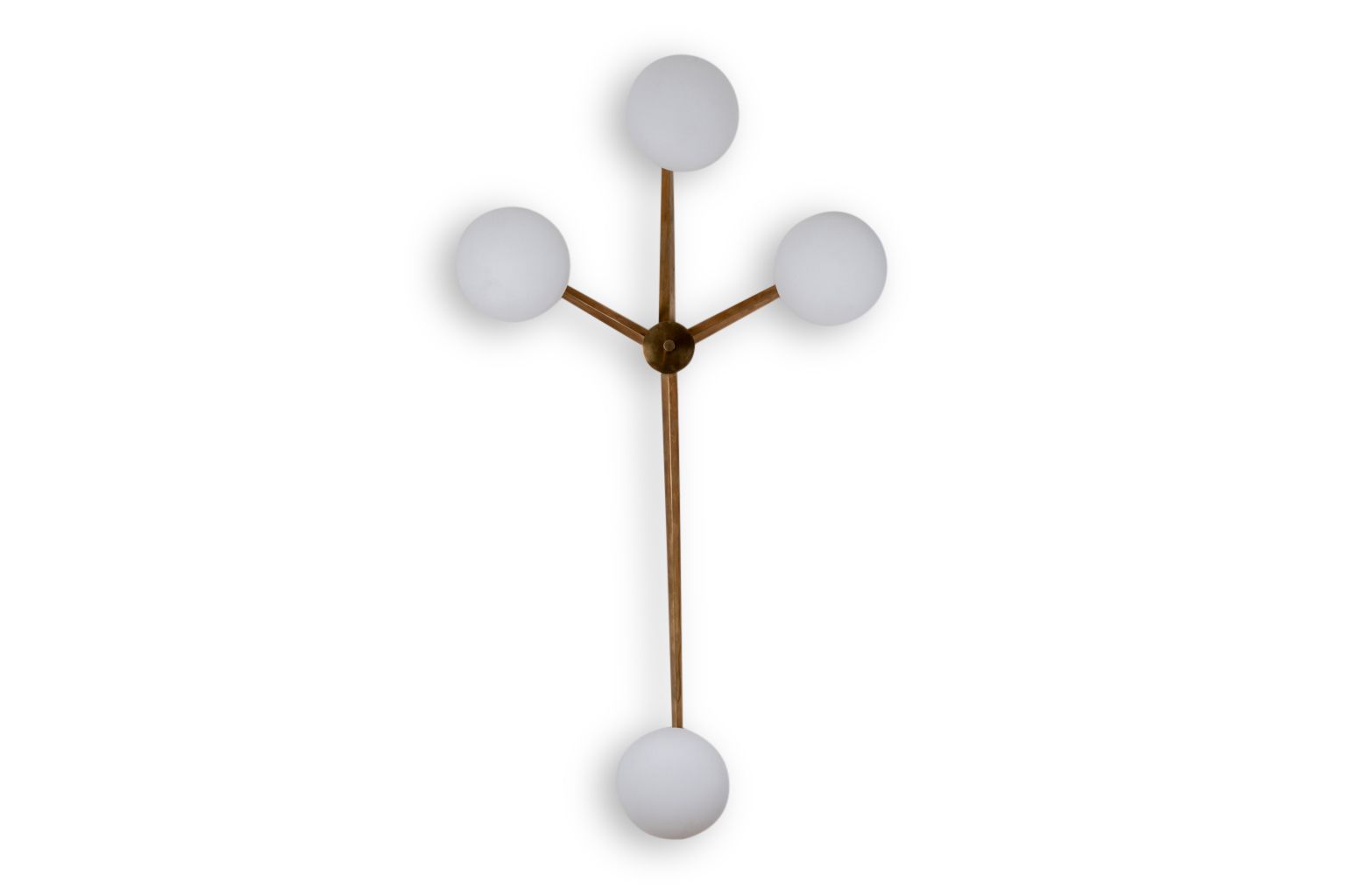 Angelo Lelli. Wall Lamp, Or Suspension, In Brass And Opaline. Contemporary. Ls52051089i