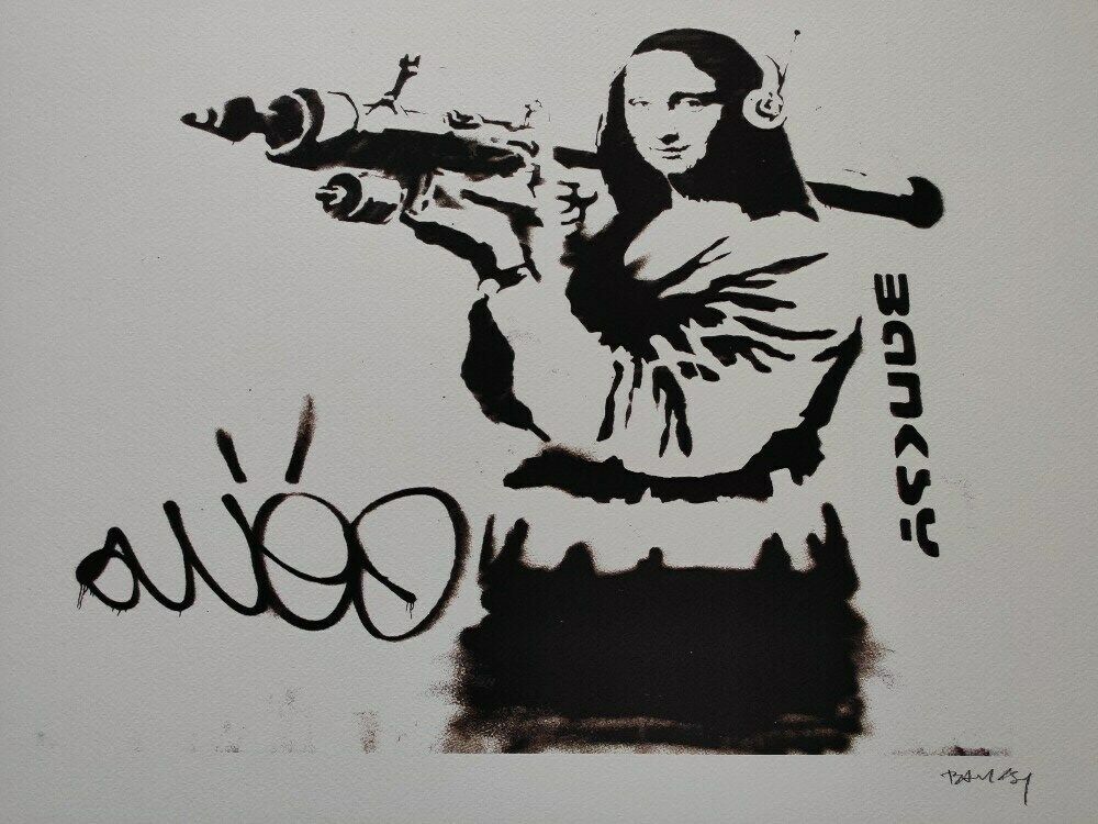 Banksy Signed   Mona Lisa   Certificate (Banksy Wall Art, Banksy Lithograph, Ban