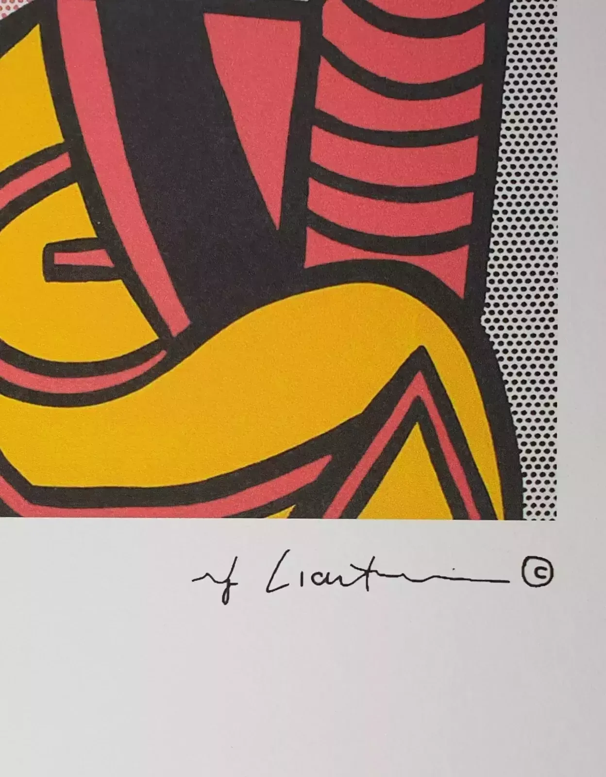 After Roy Lichtenstein (1923–1997) Woman With Flowered Hat – Limited Edition Plate Signed Lithograph photo Art