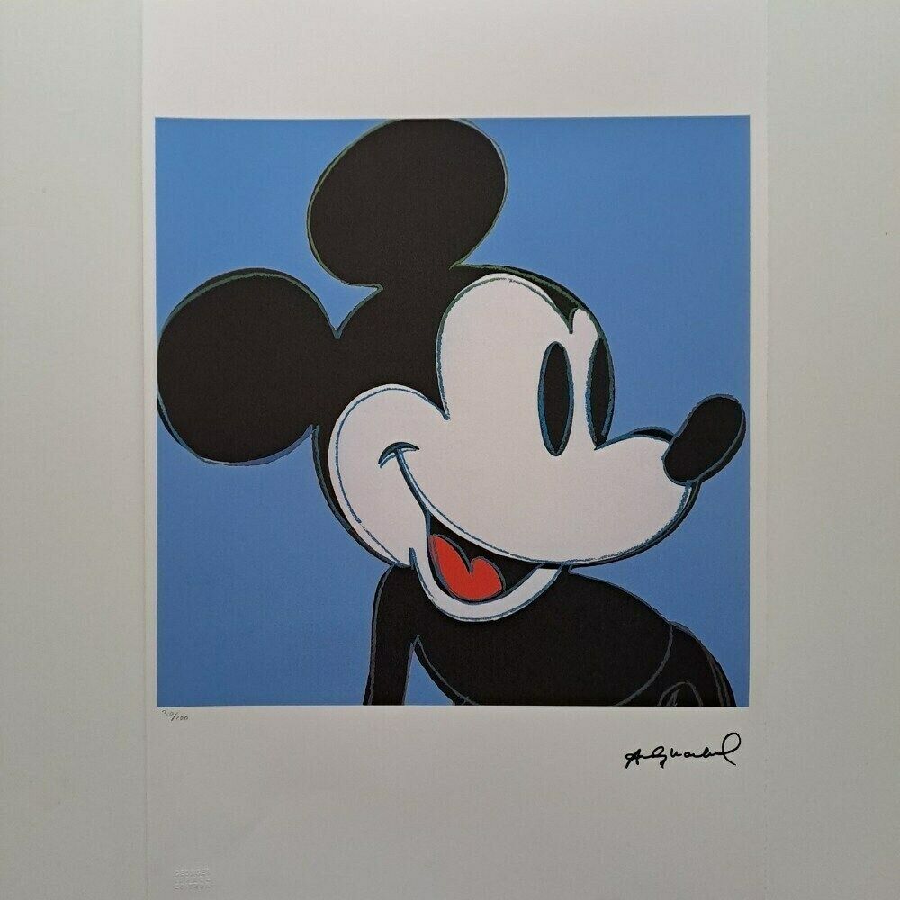 Andy Warhol “Mickey Mouse” — Premium Plate Signed Pop Art Edition With Castelli Documentation